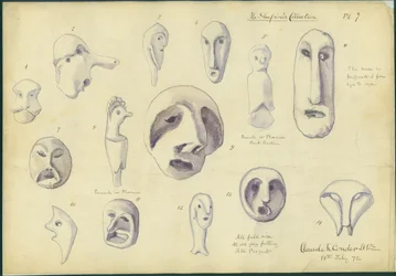 Ídolos de la Colección del Sr. Shapira, lámina 7, 1872